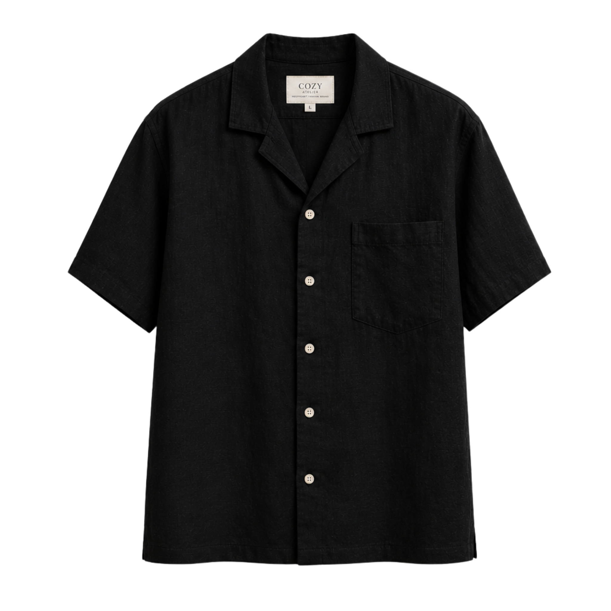 Essential Linen Shirt | Premium %100 Linen | Black
