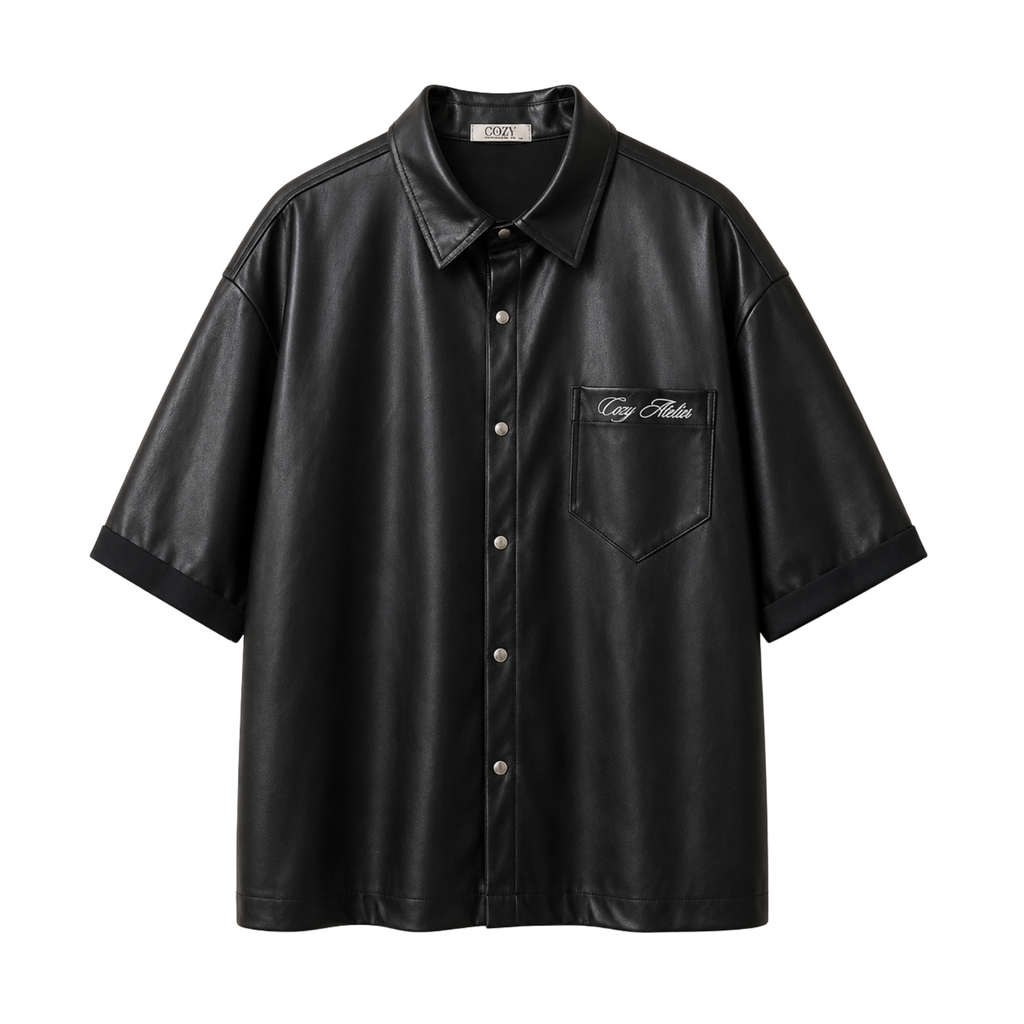 Black Leather Shirt