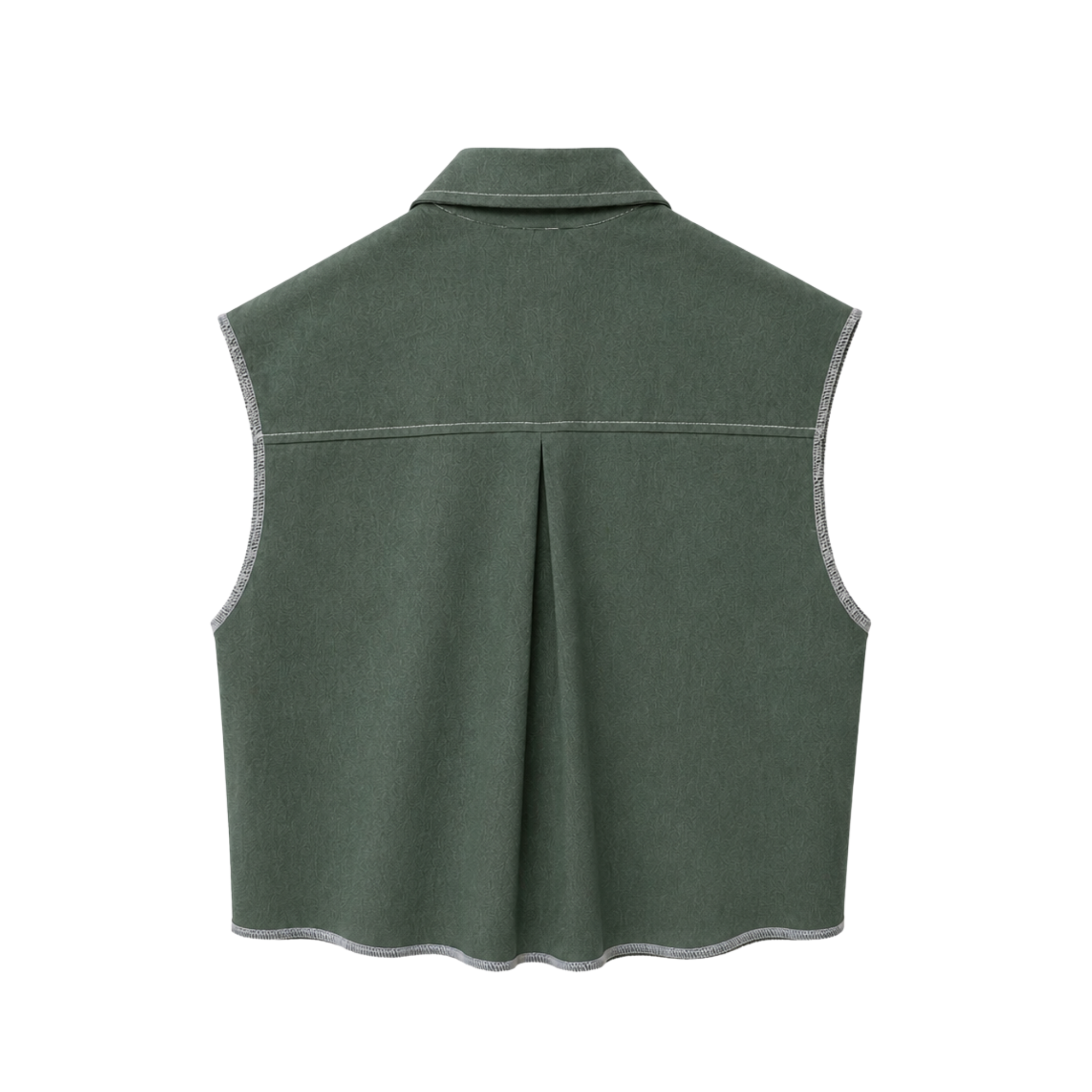 Crop Mint Denim Shirt