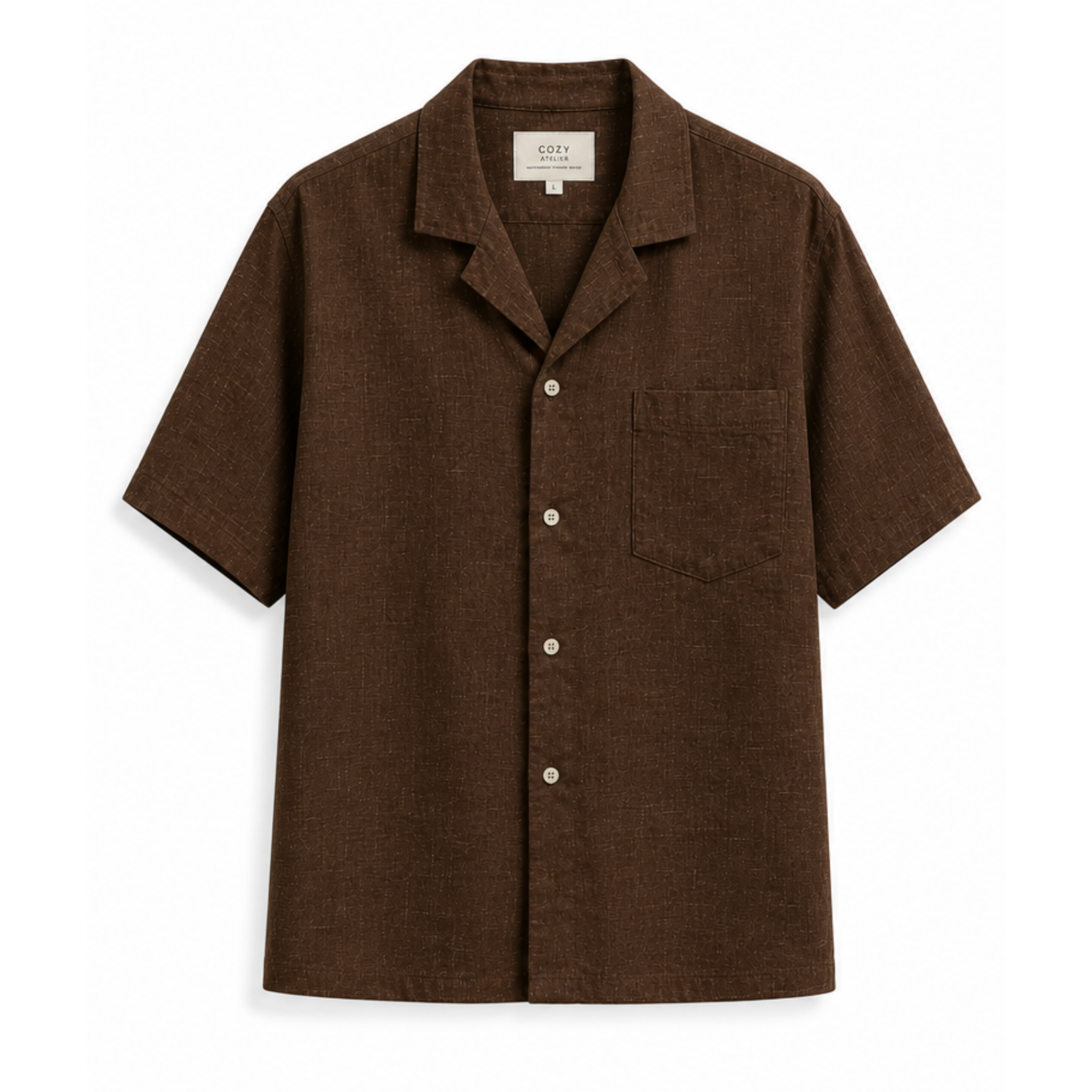 Essential Linen Shirt | Premium %100 Linen | Bitter Brown