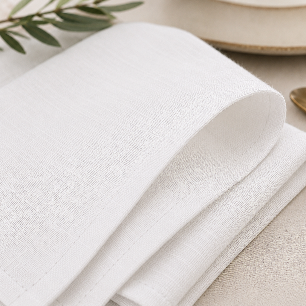 COZY HOME Keten Servis Peçetesi 33x33 cm | 3'lü Set